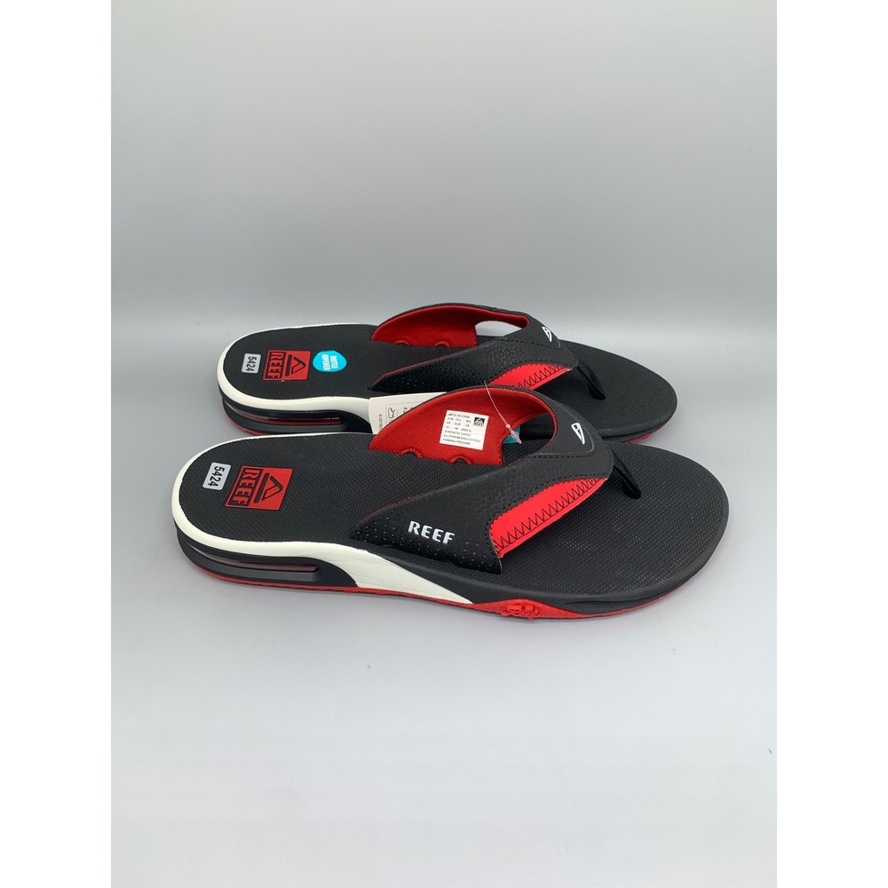 Reef Fanning Pregame Black Red Sandals CJ6403 Men's Sz 11